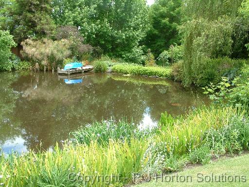 Lake with boat 